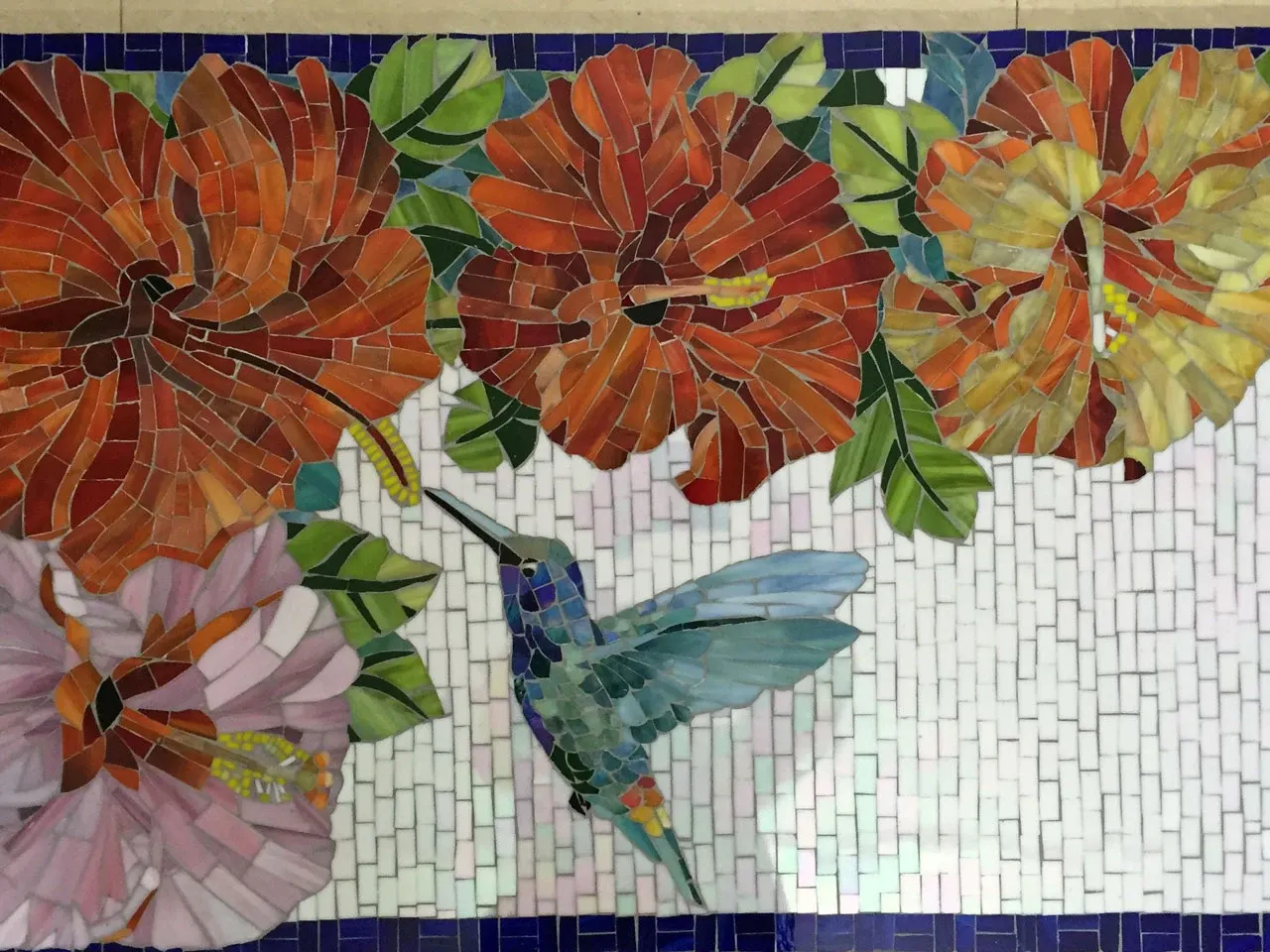 Bespoke mosaic mirror frame by Renu Sharma